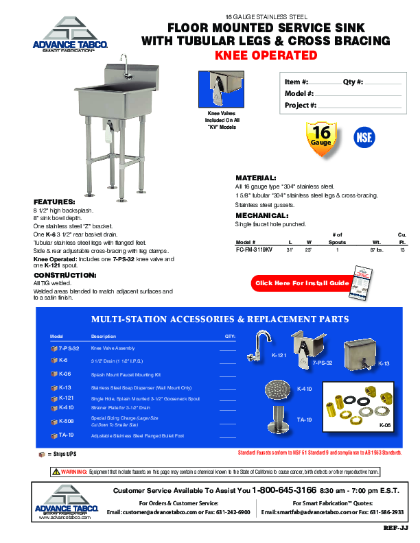 Cutsheet