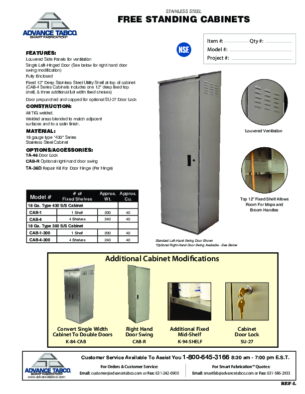 Cutsheet