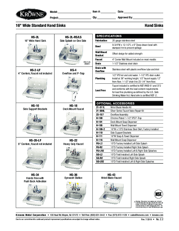 Cutsheet