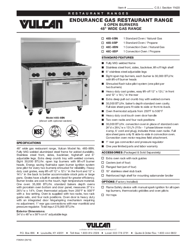 Cutsheet