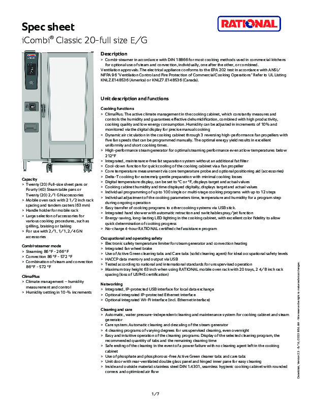 Cutsheet