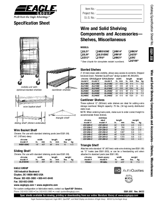 Cutsheet