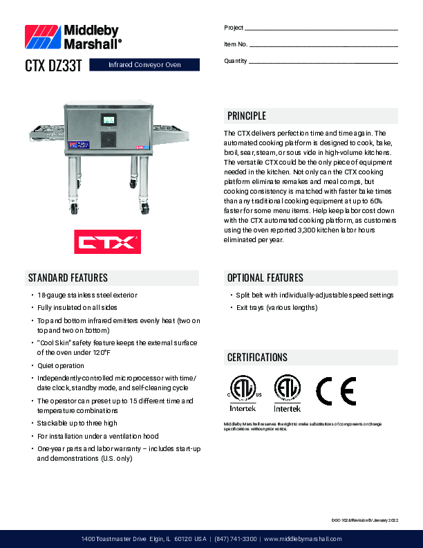 Cutsheet