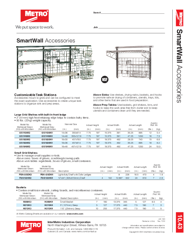 Cutsheet