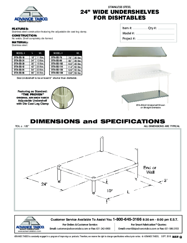 Cutsheet