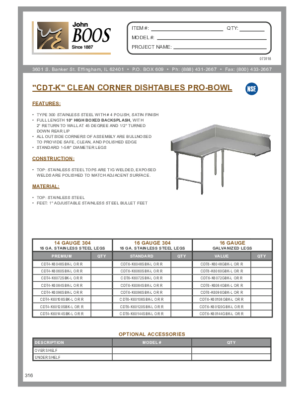 Cutsheet