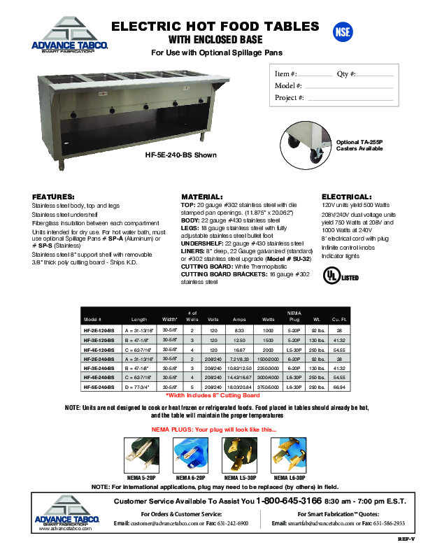 Cutsheet