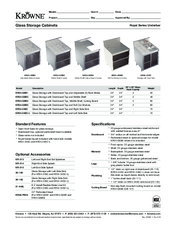 Cutsheet