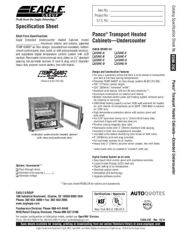 Cutsheet