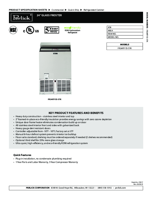 Cutsheet