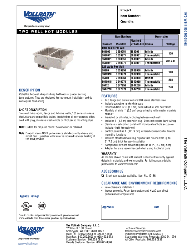 Cutsheet