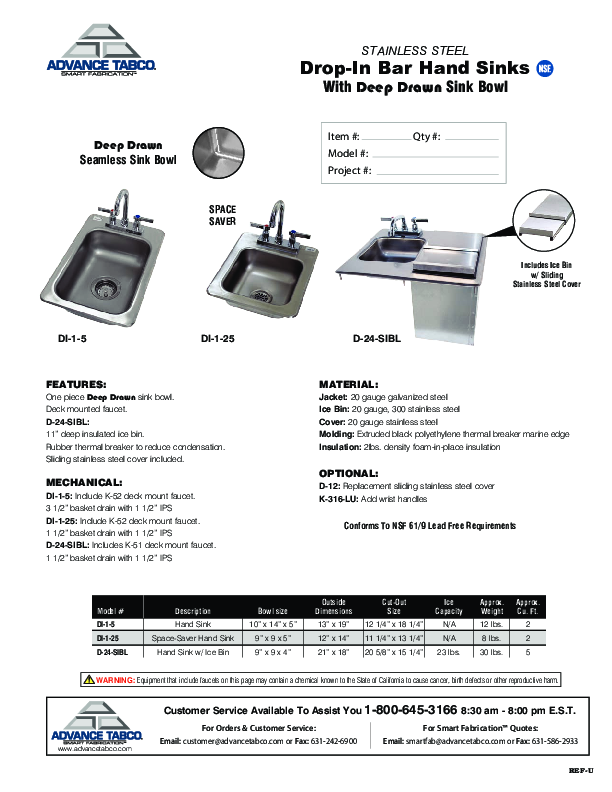 Cutsheet