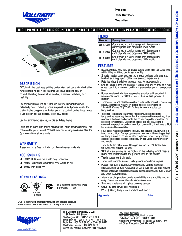 Cutsheet