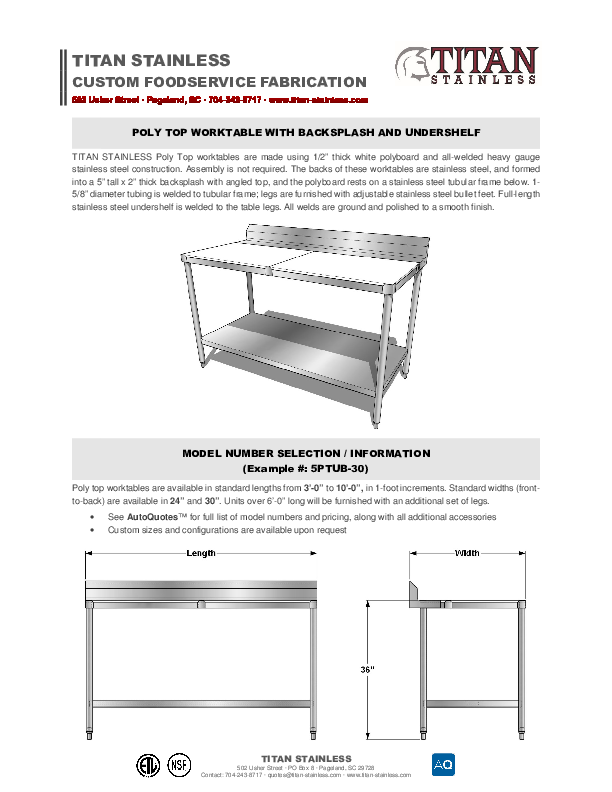 Cutsheet