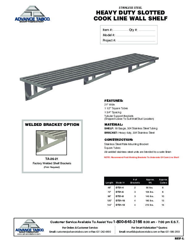 Cutsheet