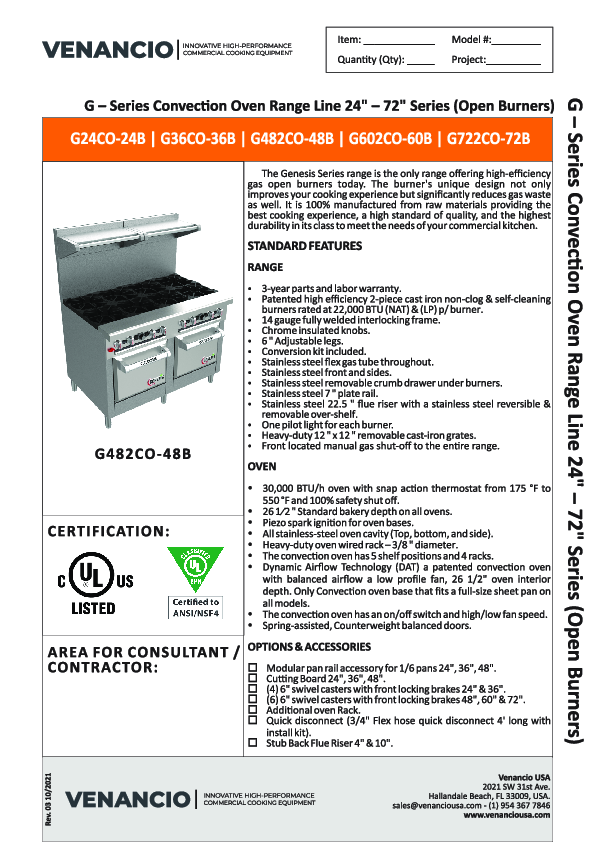 Cutsheet