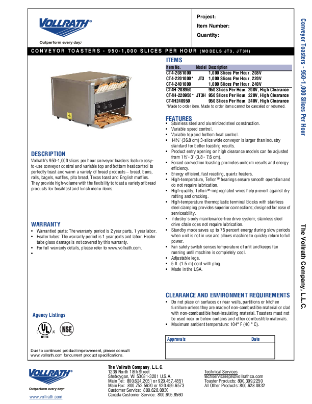 Cutsheet