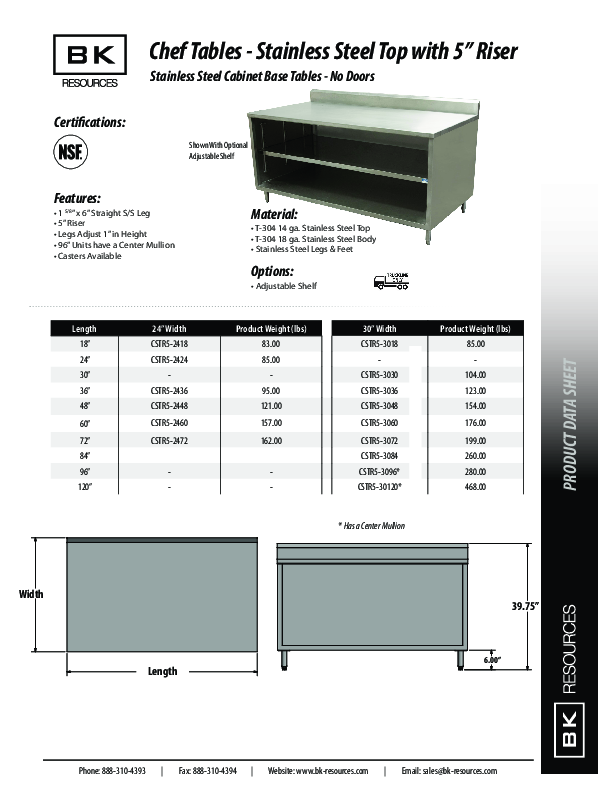 Cutsheet