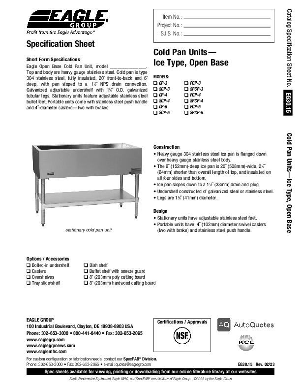 Cutsheet