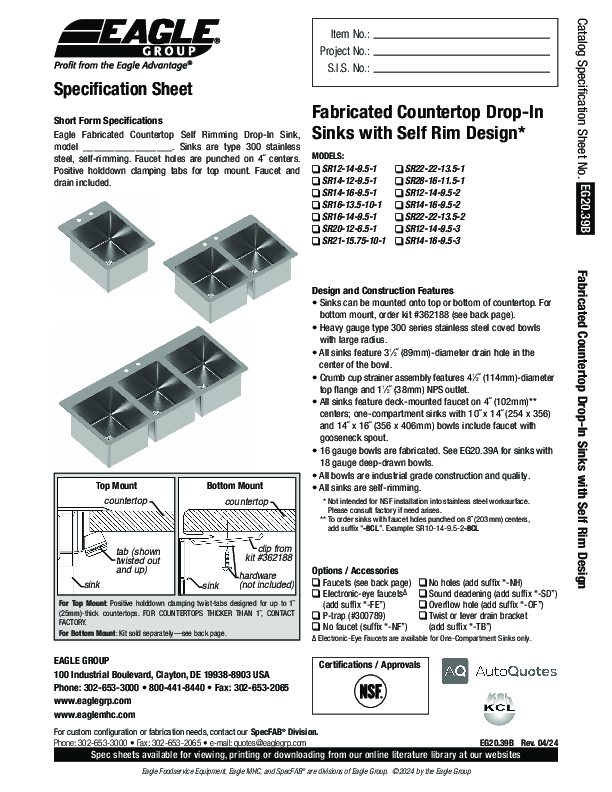 Cutsheet