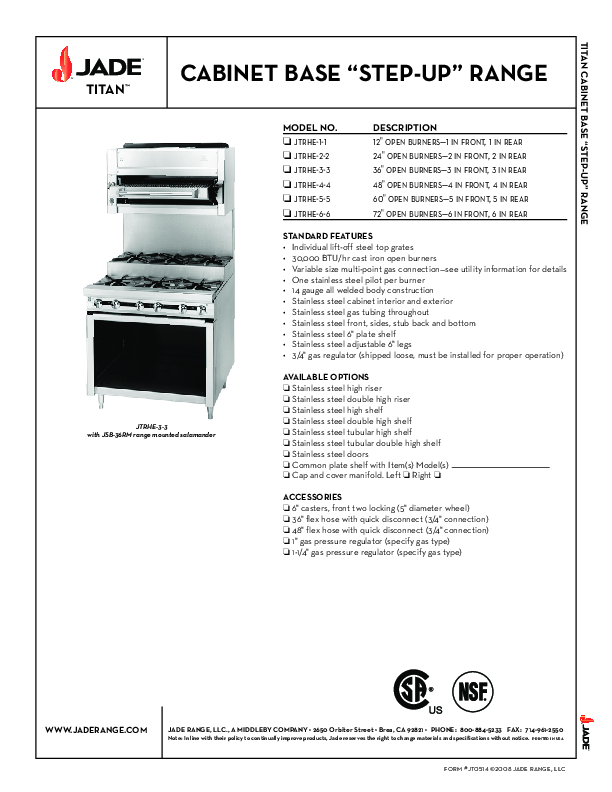 Cutsheet