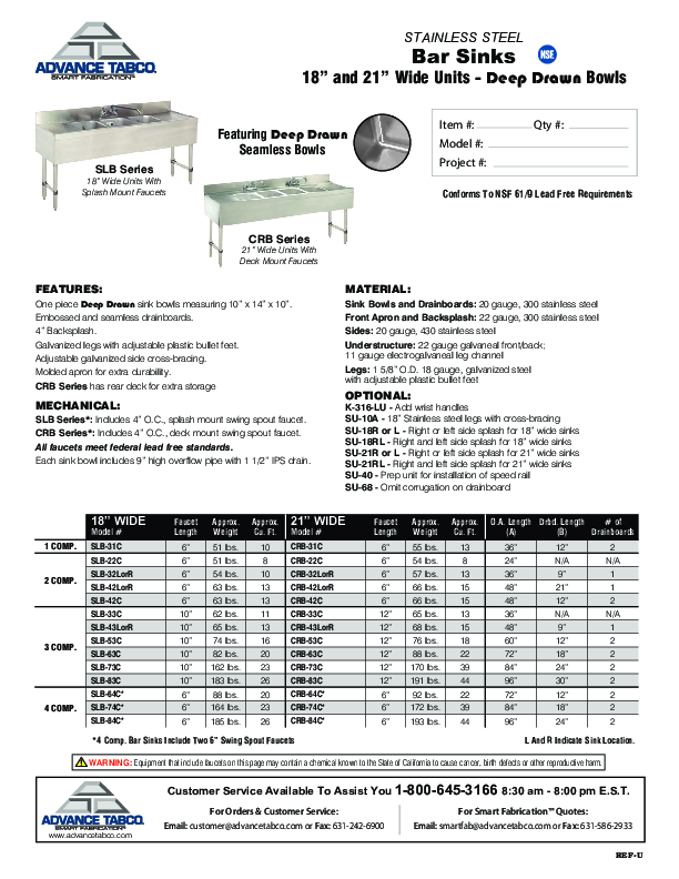 Cutsheet