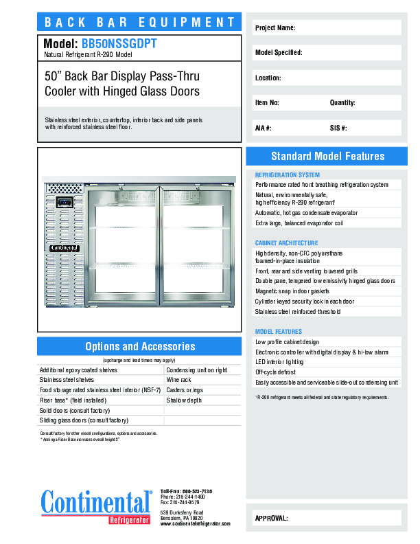 Cutsheet