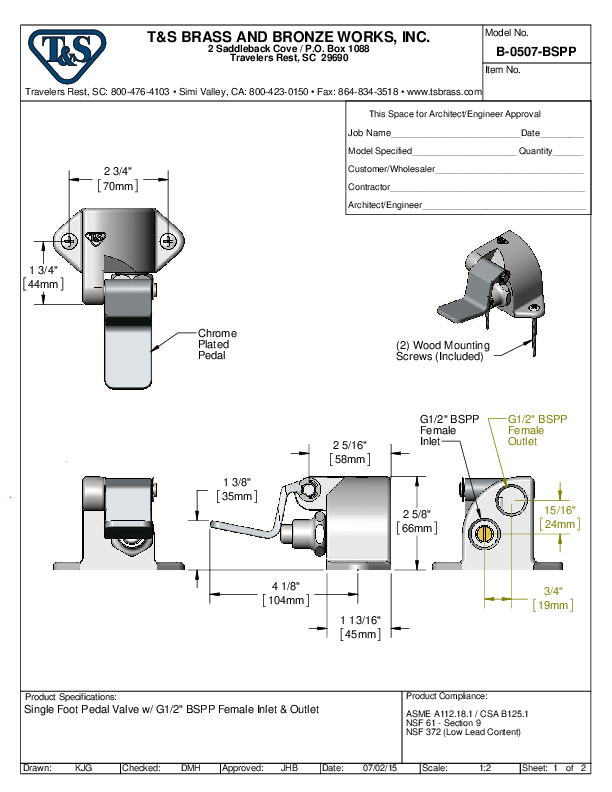 Cutsheet