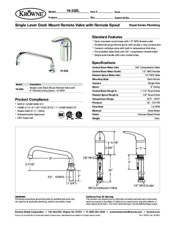 Cutsheet