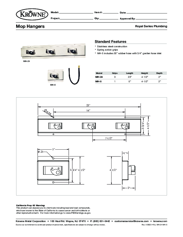 Cutsheet