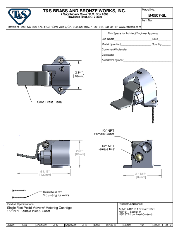 Cutsheet