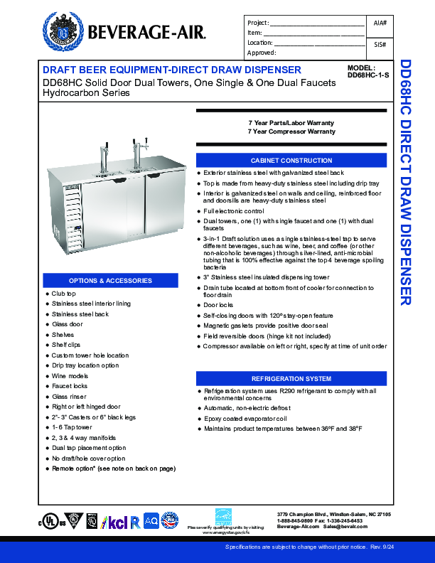 Cutsheet