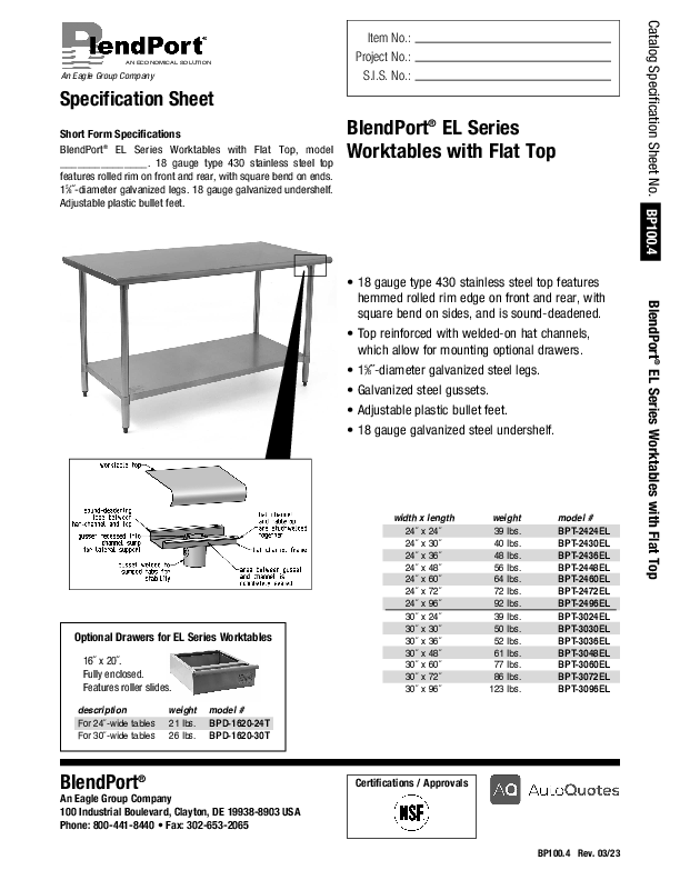 Cutsheet