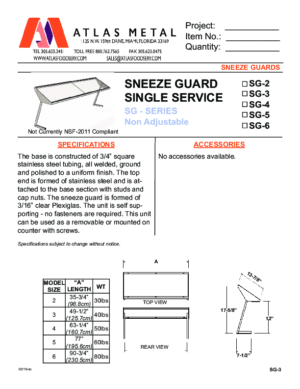 Cutsheet