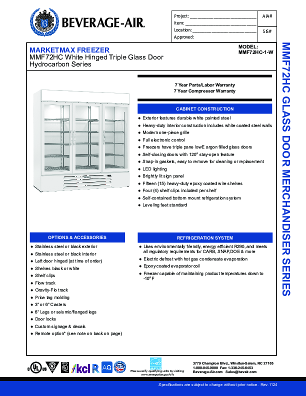 Cutsheet