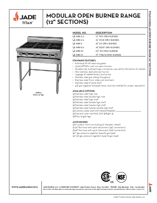 Cutsheet