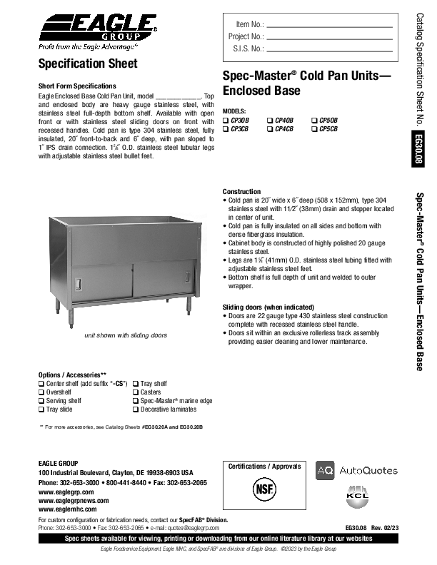 Cutsheet