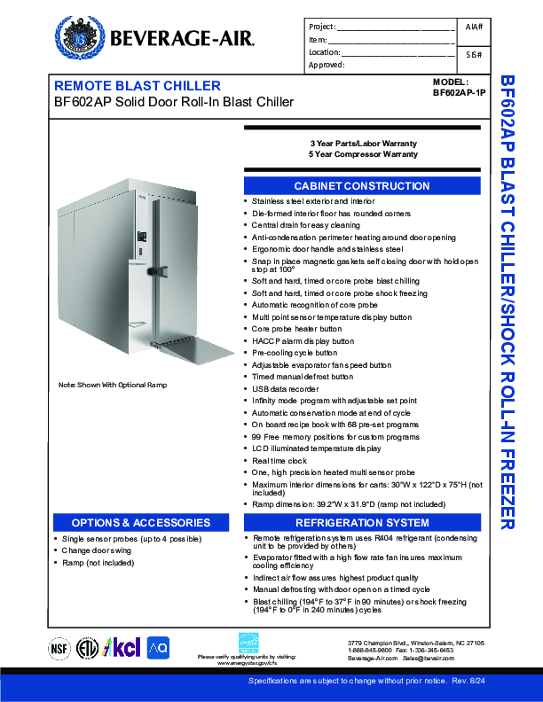 Cutsheet