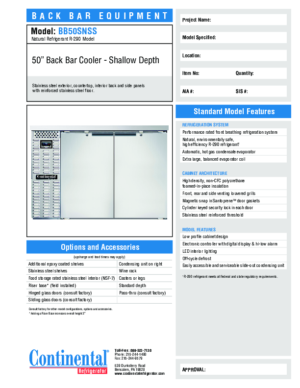 Cutsheet