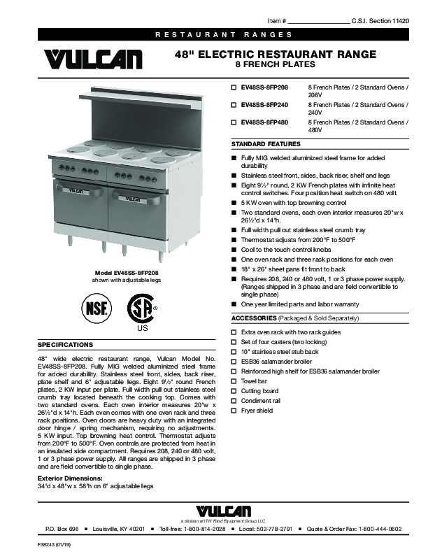 Cutsheet