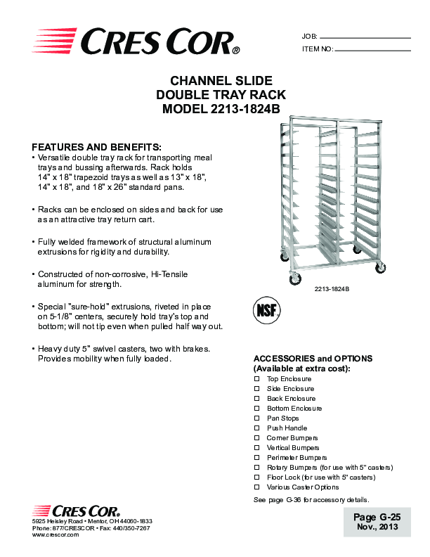 Cutsheet