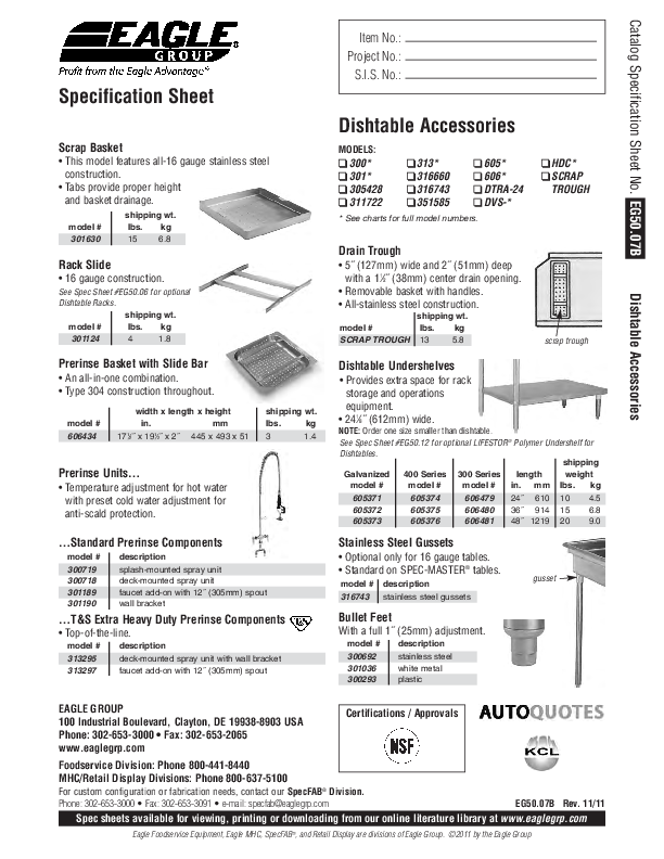 Cutsheet