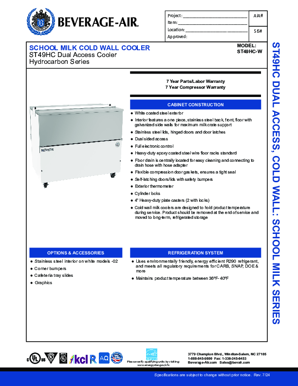 Cutsheet