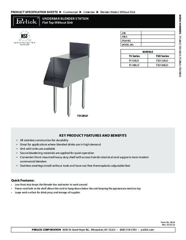 Cutsheet