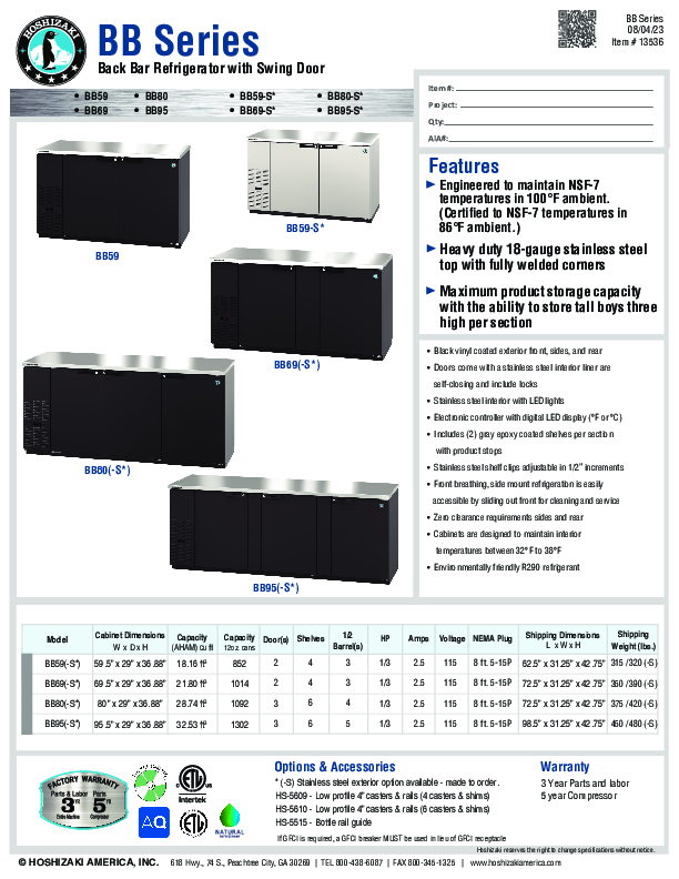 Cutsheet