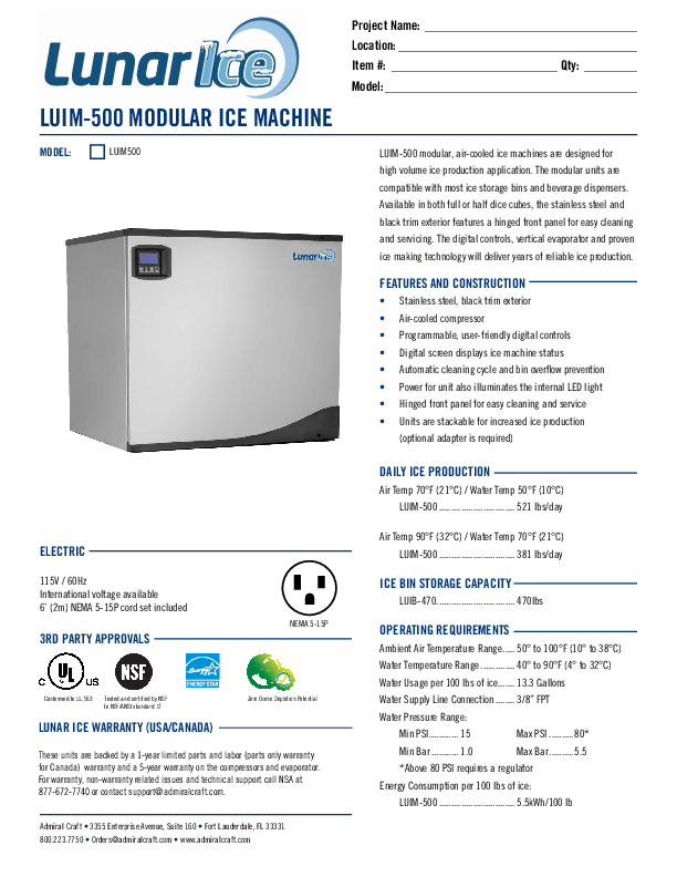 Cutsheet