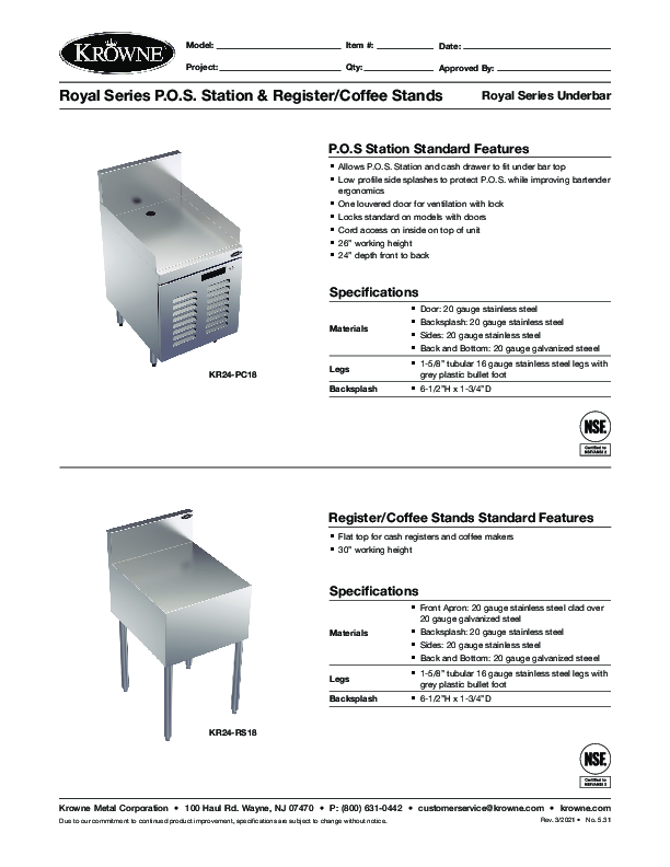 Cutsheet