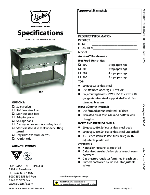 Cutsheet