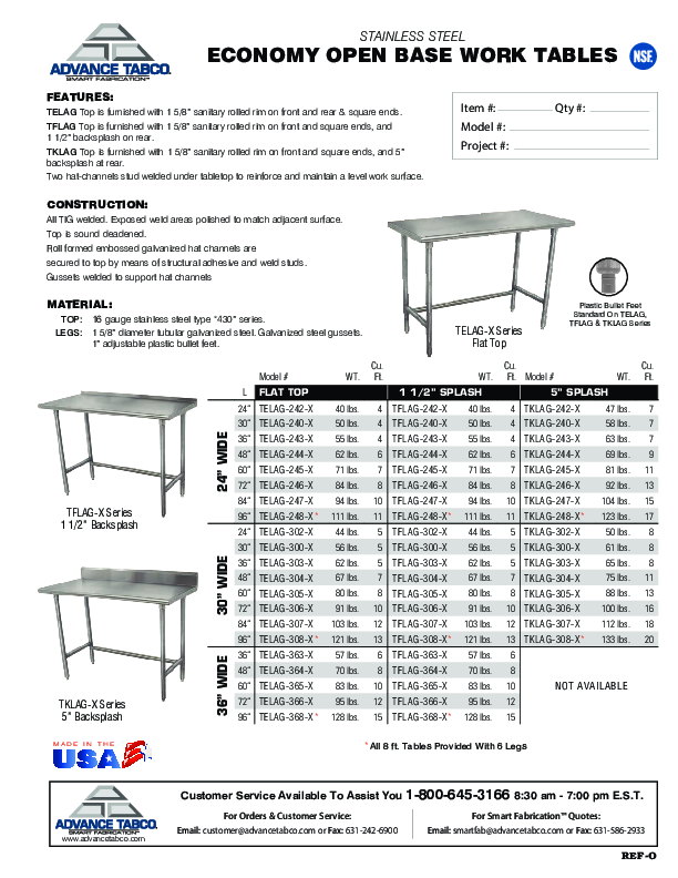 Cutsheet