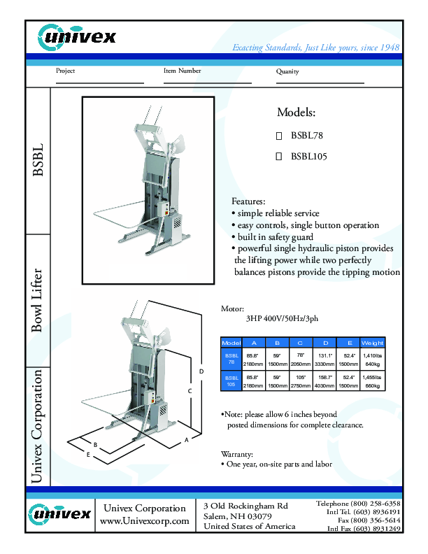 Cutsheet